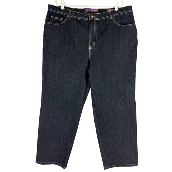 Gloria Vanderbilt Women's Amanda Stretch Blue Denim Jeans Plus Size 20W Average - Picture 1 of 10